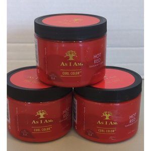 (3x) As I Am Curl Color Hot Red - Temporary Color & Curling Gel 6 oz